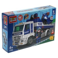 Конструктор «KAMAZ Полицейский эвакуатор с мотоциклом», 110 деталей ГОРОД МАСТЕРОВ