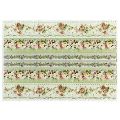 Декупажная карта "Орнаменты с розами" плотность 45г/м2, формат А4 Noname