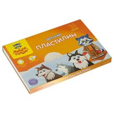 Мульти-Пульти Пластилин 16 цветов 240 гр Мульти-Пульти "Енот на Аляске" со стеком 236490