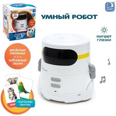 Интерактивный робот «Супер Бот», русское озвучивание, световые эффекты, цвет белый IQ BOT