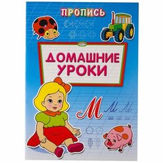 Раскраска-пропись, Prof-Press, Домашние уроки, А4 Проф Пресс