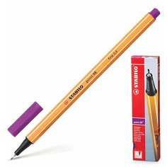Ручка капиллярная (линер) STABILO "Point", сиреневая, корпус оранжевый, линия письма 0,4 мм, 88/58