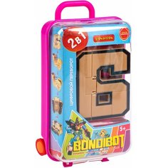Трансформер 2в1 BONDIBOT Bondibon PB 13x7x4 см, розовый пластик. бокс, цифра"6".