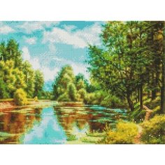 Дачные цветочки Мозаика на подрамнике 30х40 Белоснежка