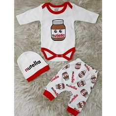 Комплект одежды для новорожденного с принтом " Nutella Нет бренда