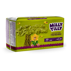 Одноразовая пеленка Milly Tilly Normal 60x40, белый, 30 шт.