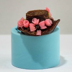Силиконовая форма для мыла Шляпа, для свечей гипса 1шт, 5,5 х 5,5 х 3 см Нет бренда