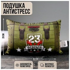 Mni mnu Подушка антистресс «23.02», 30 х 20 см