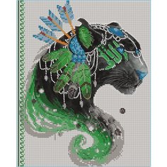 Алмазная мозаика картина Пантера 35*43,5см Diamant