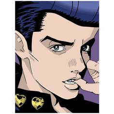 Картина по номерам на холсте Аниме JOJO (Джованна, Джотаро, ДжоДжо) - 8936 В 30x40