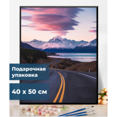 Картина по номерам на холсте 40х50 "Пейзаж - дорога" на подрамнике Art Industry