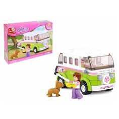 Конструктор «Розовая мечта: минивэн для путешествий», 158 деталей Sluban