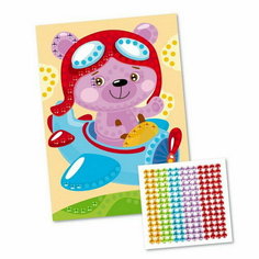 Набор для творчества. Рисунок из страз "Мишка-пилот" Десятое королевство