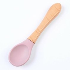 Ложка силиконовая детская, цвет розовый Mum&Baby