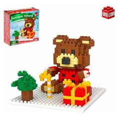 Конструктор Новогодние Истории «Мишка», 321 деталь Unicon