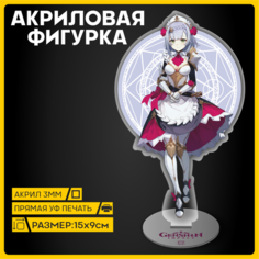 Фигурка Геншин Genshin Impact из акрила статуэтка Ноэлль 15х9см 1-я Наклейка