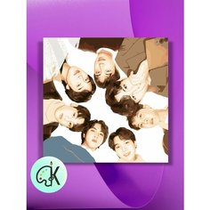 Картина по номерам на холсте Ты потеряла сознание на концерте BTS, 40 х 40 см КУЛЬТУРА ЦВЕТА