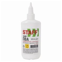 Клей ПВА Staff, 125г, с дозатором (227387), 40шт.