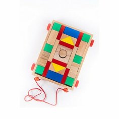 Деревянный конструктор в тележке «Бибидом» Zar Toy