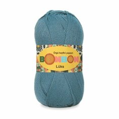 Пряжа NAKO Bonbon luks Nako, дымчато-голубой - 98263, 100% акрил, 5 мотков, 100 г, 240 м.