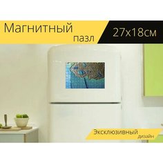 Магнитный пазл "Масло, вода, отражение" на холодильник 27 x 18 см. Lots Prints