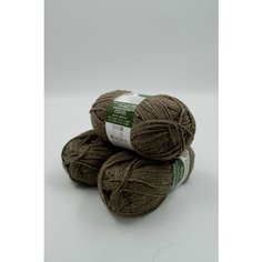 Пряжа Пехорка "носочная", цвет: 165 темный бежевый,50% шерсть, 50% акрил, Длина: 200 м, 100 г х 3 мотка