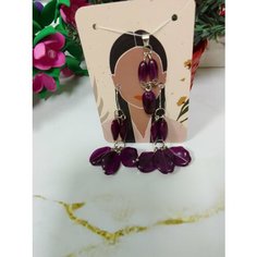 Набор украшений серьги и кулон из бусин Нет бренда