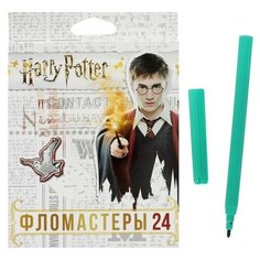 Фломастеры 24 цветов "Гарри Поттер", картонная коробка, европодвес Hatber