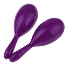 Маракас однотонный, набор 2 шт, цвет фиолетовый Noname