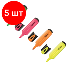 Комплект 5 наб, Набор текстовыделителей Maped FLUO PEPS CLASSIC 1-5 мм, 4 цв/наб,742547