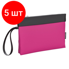 Комплект 5 штук, Пенал Косметичка ErichKrause StreetLine 230х160мм Neon Pink, 57749