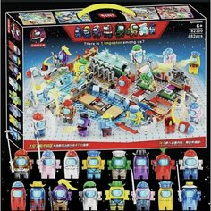 Большой конструктор Амонг ас набор 982 pcs и 16 фигурок Пластмастер