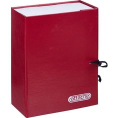 Короб архивный Attache (240x110x330мм, 100мм, до 1000л, складной, бумвинил) красный, 25шт.