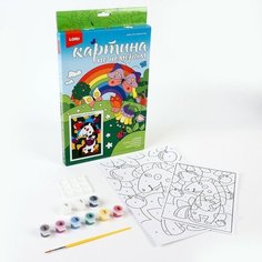 Картина по номерам для малышей «Весёлые картинки» «Белая лошадка» Lori