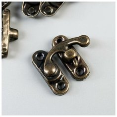 Замок металл для шкатулки "Классика" (набор 10 шт) 2,4х2,2х0,5 см Арт Узор