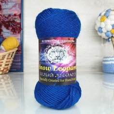 Пряжа COLOR-CITY Белый леопард, т. джинс - 2303, 30% мохер, 60% австралийский кашемир, 10% акрил, 5 мотков, 100 г, 180 м.