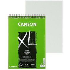 Альбом на спирали для графики CANSON XL Dessin, 21 х 29.7 см, 50 листов, Мелкое зерно, 160 г/м2