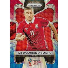 Коллекционная карточка Panini Prizm FIFA World Cup Russia 2018 #179 Aleksandar Kolarov - Red Blue Wave S0289