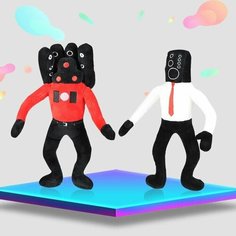 Туалетная игра Плюшевая кукла Титан Спикер Фигурка Чучело Ужаса Монстр набор 2шт китай