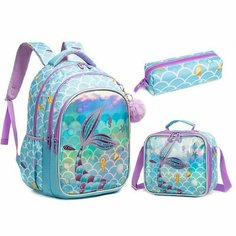 Школьный рюкзак с эргономичной спинкой "MERMAID" с наполнением , Арт. 71377-4 Jasminestar