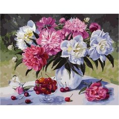 Картина по номерам Пионы в саду 40х50 см АртТойс