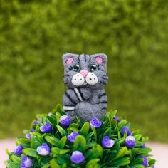 Брошь из шерсти Кот. Набор для творчества Китай