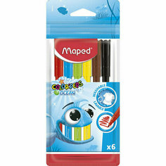 Фломастеры MAPED COLORPEPS OCEAN 6 шт. 845723, 733544