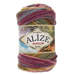 Пряжа ALIZE "Burcum Batik" цвет: 4341 беж-горчица-морская волна-фуксия 100гр. 210м. (100% акрил) 1 шт