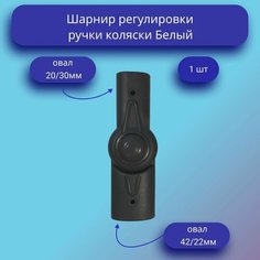 Шарнир регулирования ручки коляски овал-овал Серый Нет бренда