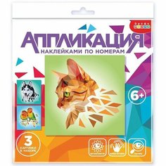 Аппликация наклейками по номерам. Домашние любимцы ДРОФА