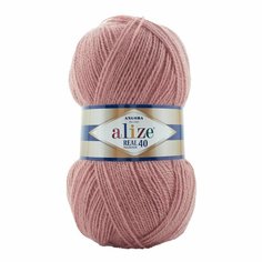 Пряжа ALIZE ANGORA REAL 40, св. брусника - 301, 40% шерсть, 60% акрил, 5 мотков, 100 г, 430 м.