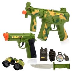 Набор военного «Защитник», 8 предметов, световые и звуковые эффекты Noname