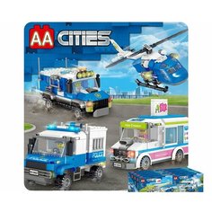 Конструктор AA (PRCK) Cities: Городской патруль 4в1, 700 дет. в наборе