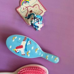 Расческа детская Единорог в комплекте с резиночками Ecotoys Room